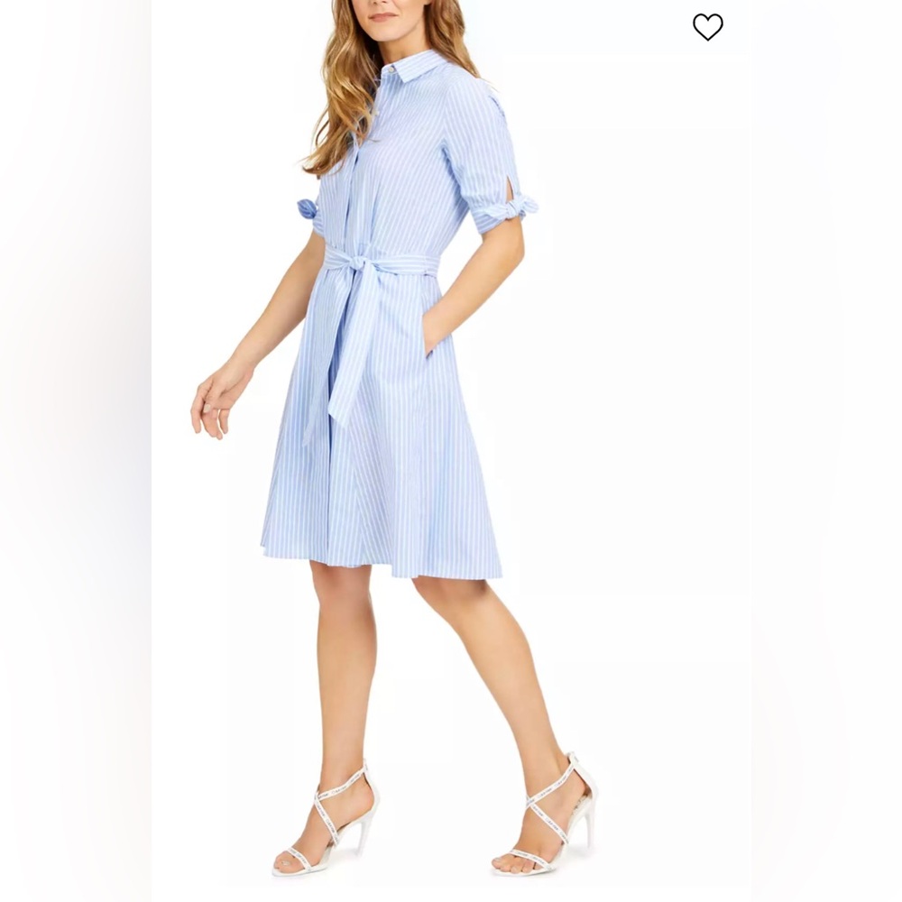 Calvin Klein Cotton Striped Shirtdress